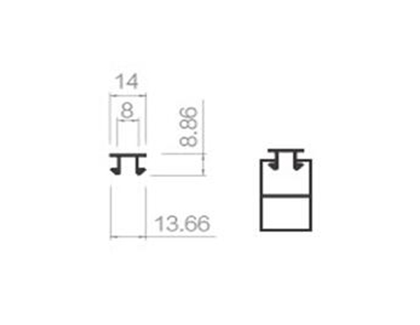 20底吊件槽方通卡件