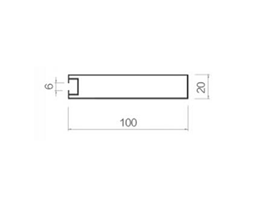 Screw slot square-20-100