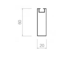 Screw slot square-20-60