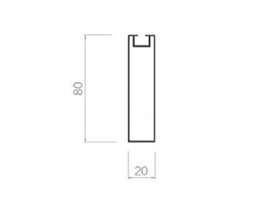 Screw slot square-20-80