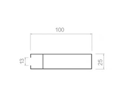 Screw slot square-25-100-1