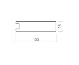 Screw slot square-25-100