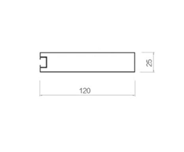 Screw slot square-25-120