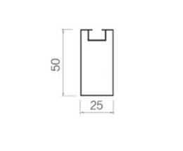 Screw slot square-25-50