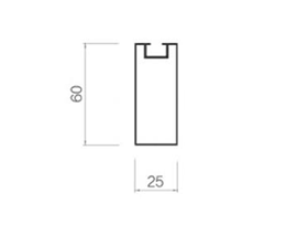 Screw slot square-25-60