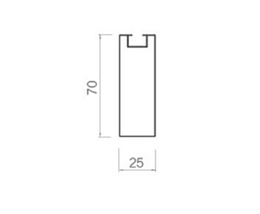 Screw slot square-25-70