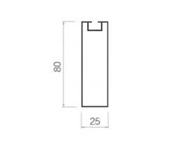 Screw slot square-25-80
