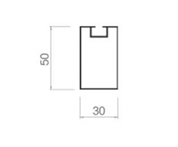 Screw slot square-30-50